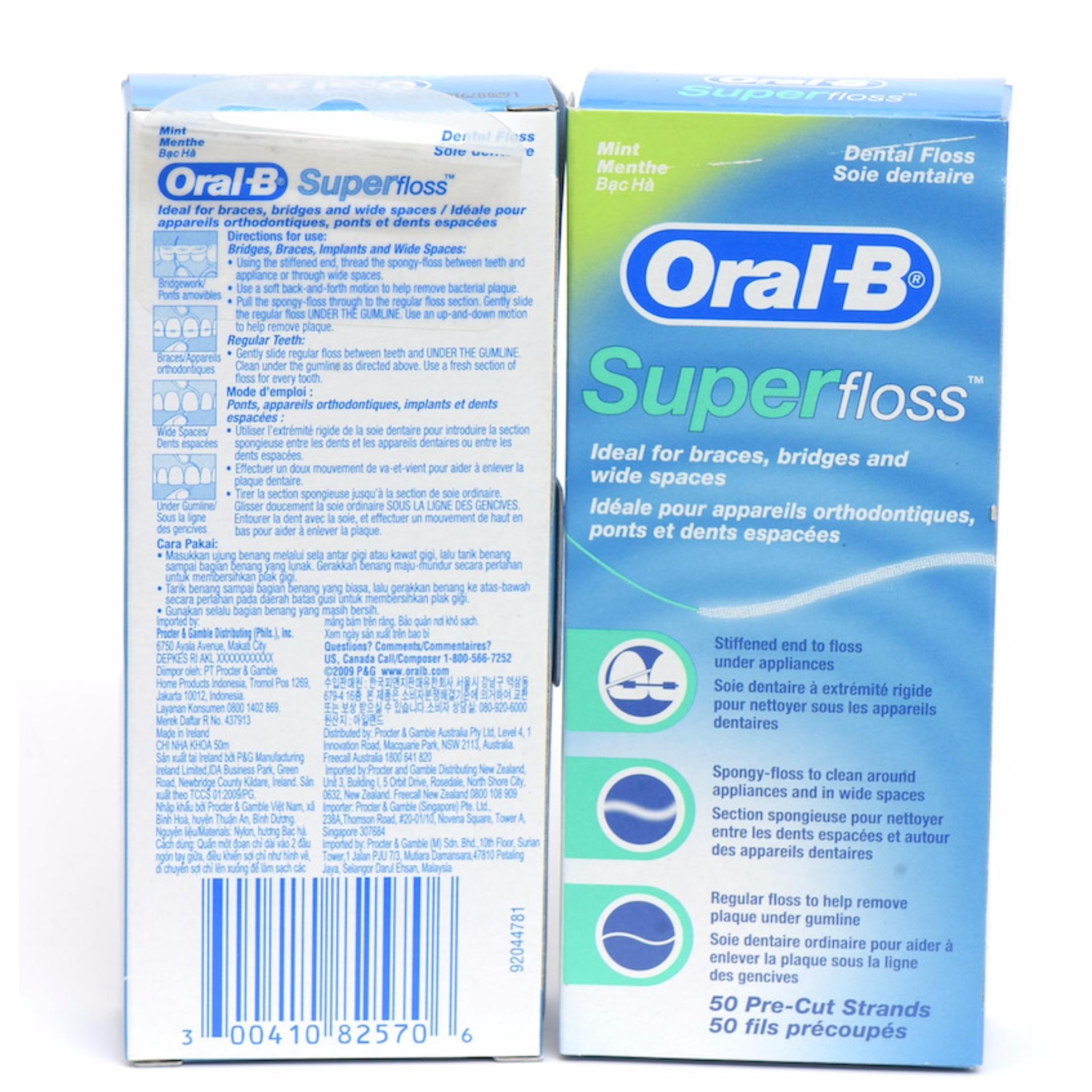 Superfloss, ไหมขัดฟัน Oral-B Superfloss Mint (2 กล่อง)