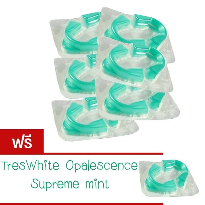 โปรโมชั่น TresWhite Opalescence Supreme 15% Mint ถาดฟอกฟันขาว 6 คู่ (ฟรี 1 คู่) รีวิว
