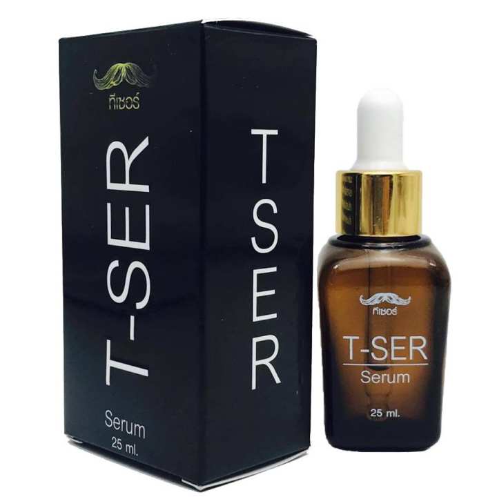 T-Ser ยาปลูกผม เซรั่มปลูกคิ้ว ปลูกหนวด 25ml. (1ขวด)