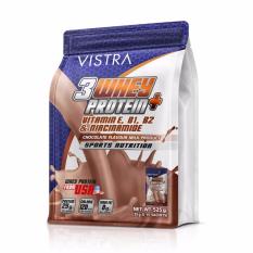 VISTRA 3 WHEY PROTEIN PLUS (Chocolate) 35G 15PC วิสทร้า 3 เวย์ โปรตีน พลัส ช็อกโกแลต