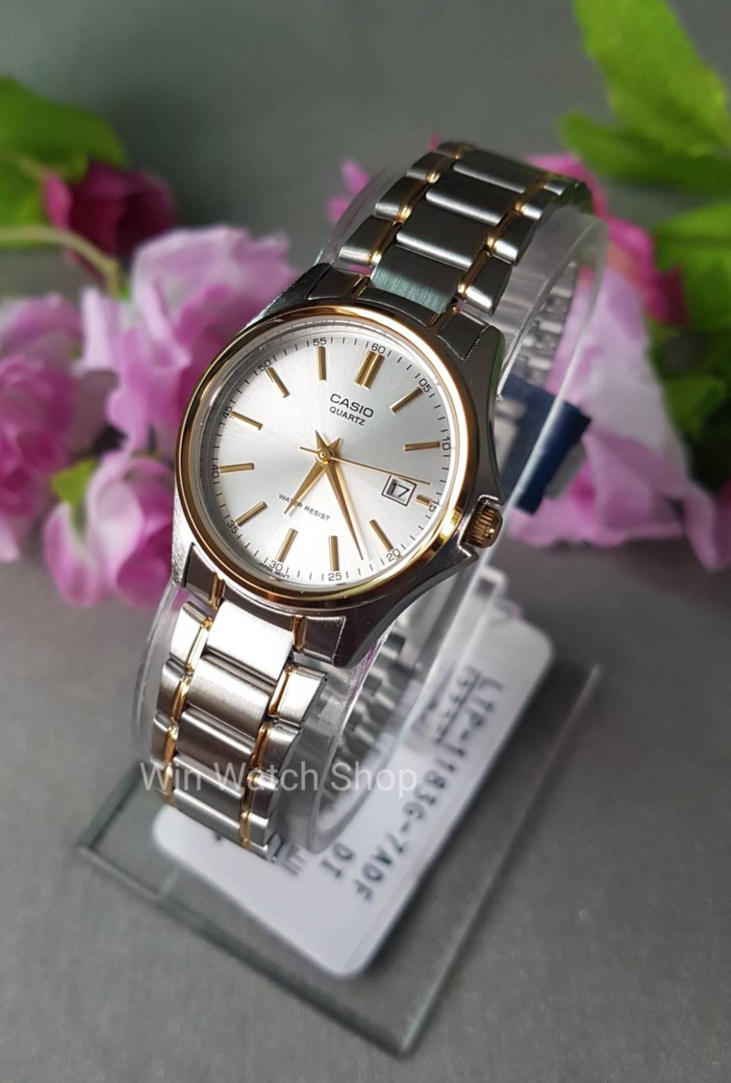 Win Watch shop นาฬิกา Casio สำหรับคุณผู้หญิง รุ่น LTP-1183G-7ADF สายสแตนเลส สองกษัตริย์ - มั่นใจ ของแท้ 100% ประกันศูนย์ 1 ปีเต็ม