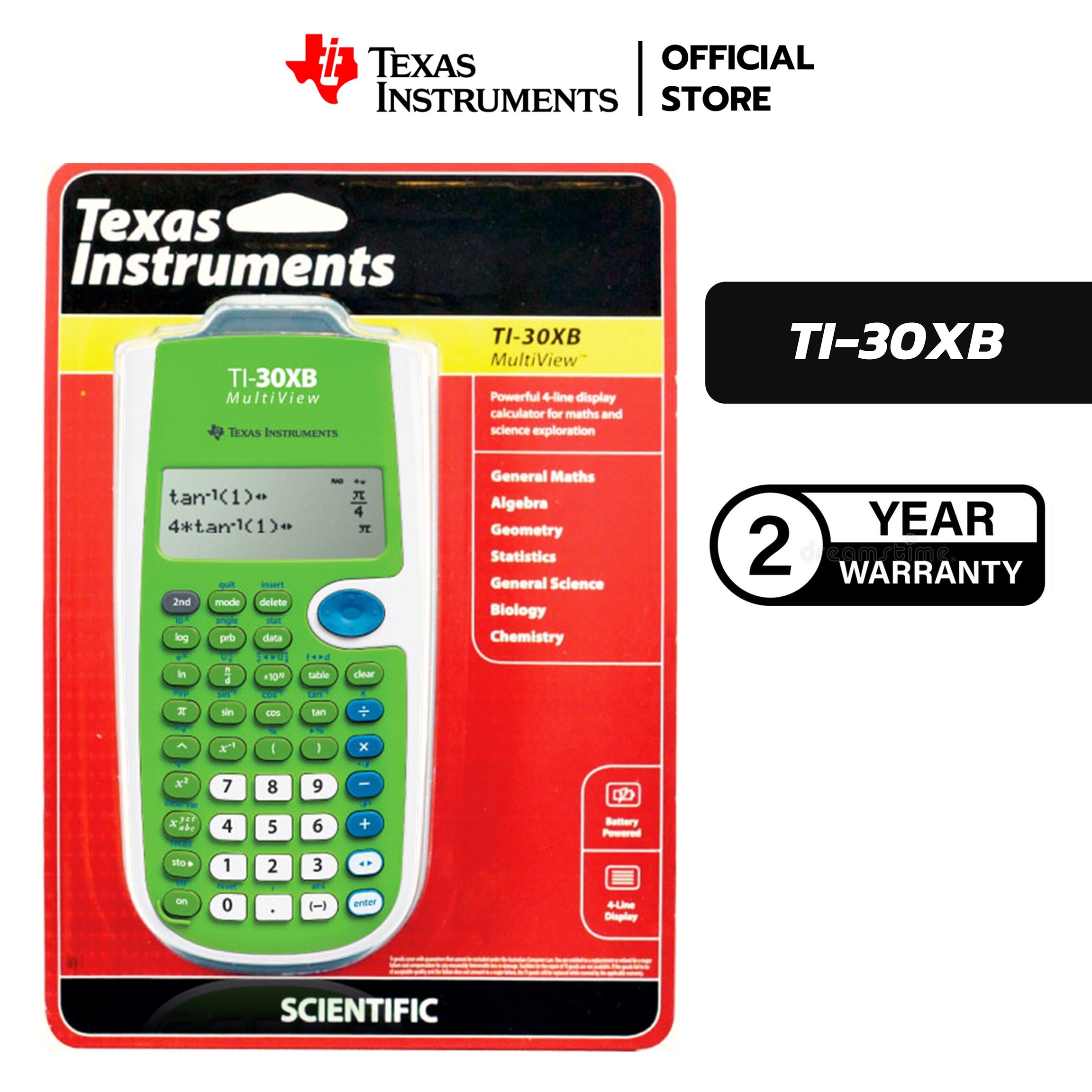 Texas Instruments เครื่องคำนวณวิทยาศาสตร์ รุ่น TI 30XB Multiview, TI ...