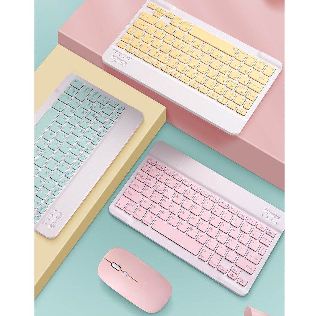 [Wireless Office Keyboard] ชุดเมาส์ คีย์บอร์ด ไร้สาย แป้นพิมพ์ไทยอังกฤษ EN-TH Thai keyboard 2.4G Wireless USB Mouse