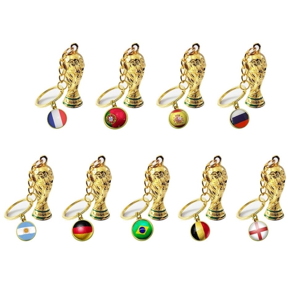 พรีเมียร์ลีก พวงกุญแจถ้วยรางวัลฟุตบอลโลกฟุตบอลถ้วยยุโรปของขวัญเล็ก ๆ แฟนฟุตบอลของที่ระลึก