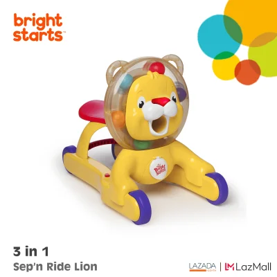 Bright Starts สิงโตหัดเดิน 3-in-1 Step 'n Ride Lion