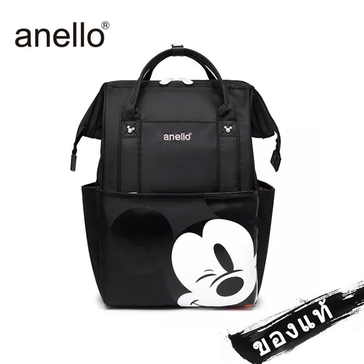 พร้อมส่ง‼️ กระเป๋า Anello Mickey ใบใหญ่ มี 5 / กระเป๋า Anello Đisnēy 2020 Polyester Canvas Backpack Limited-AN603 สี เขียวอ่อน สี เขียวอ่อน