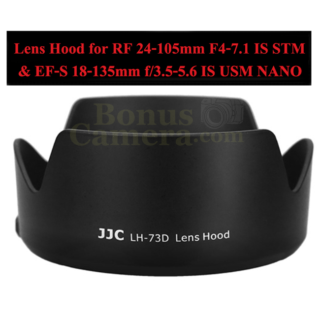 Ew-73d ฮู้ดเลนส์แคนนอน Rf 24-105mm F4-7.1 Is Stm และ Ef-S 18-135mm F/3.5-5.6 Is Usm Nano Canon Lens Hood. 