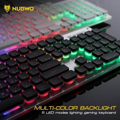## Recommend ## NUBWO FORTUNE MULTI COLOR BACKLIGHT GAMING KEYBOARD NK32 คีบอร์ดเกมส์มิ่ง มีไฟสีรุ้ง 7 สี LED 4 รูปแบบ
