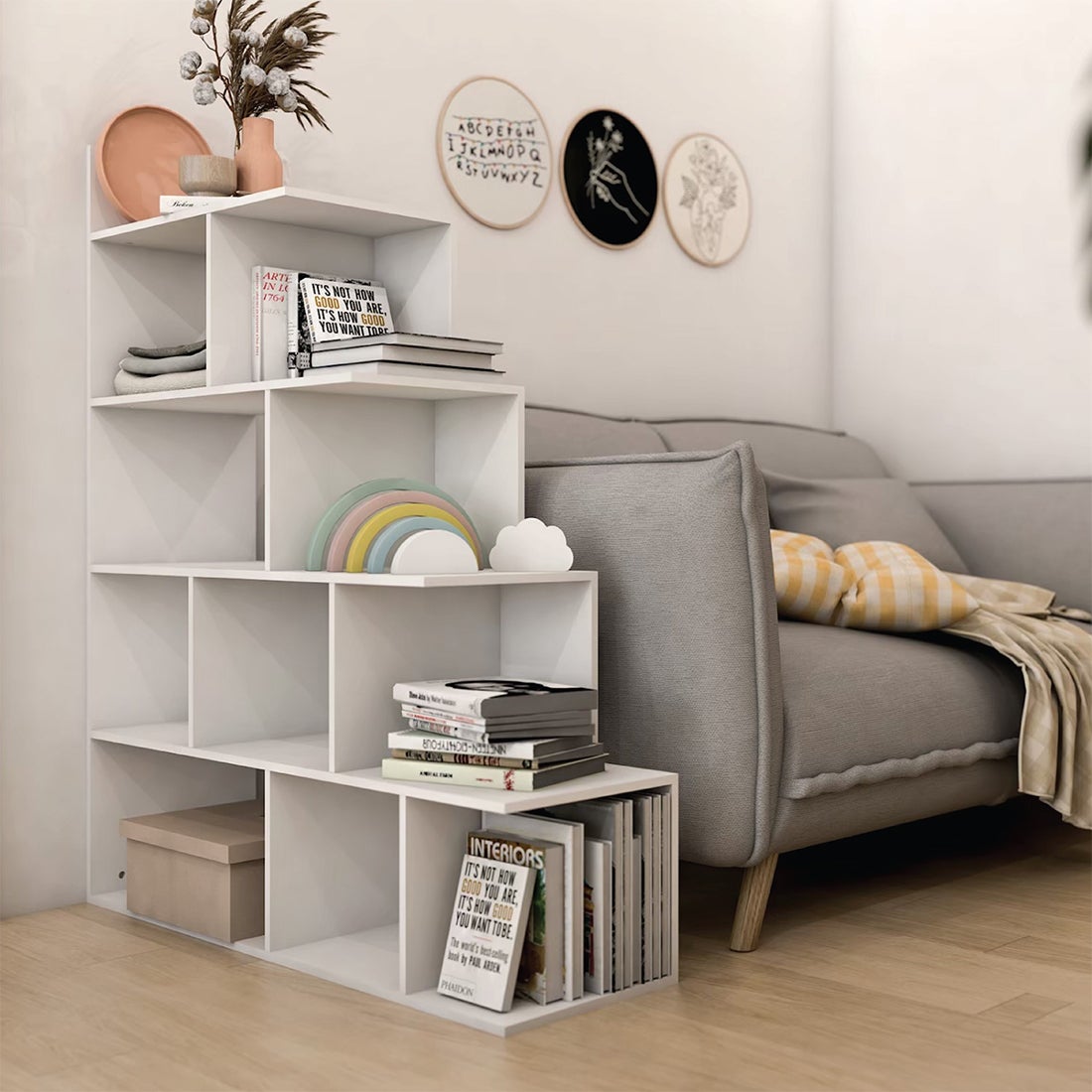 SB Design Square KONCEPT FURNITURE ชั้นแขวน KCPLAY รุ่น PHOUSI สีขาว