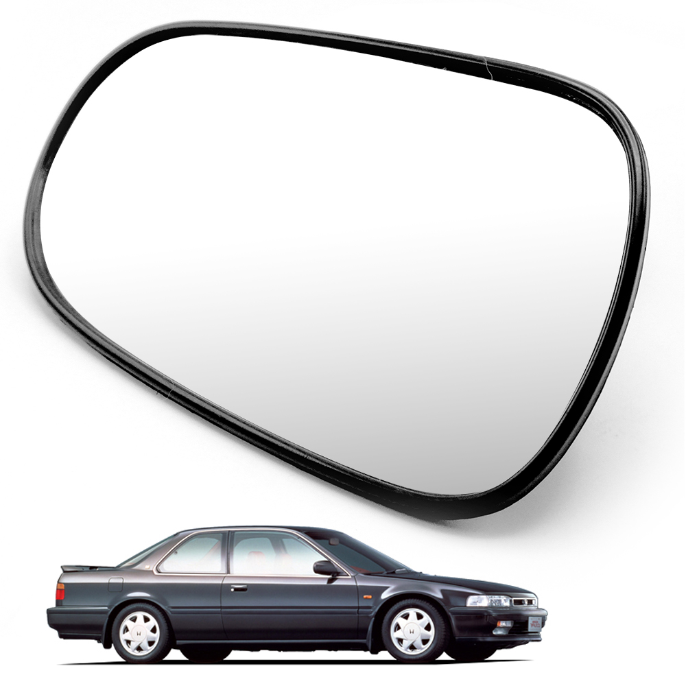 กระจกมองข้าง รุ่นไฟฟ้า ข้างซ้าย กระจกรถยนต์ จำนวน 1ชิ้น สีดำ สำหรับใส่รถ Honda Accord ฮอนด้า แอคคอร์ด 4ประตู ปี 1990 - 1994 สำหรับรถเก๋ง สินค้าราคาถูก คุณภาพดี Left Side Mirror Glass With Base Power Electric