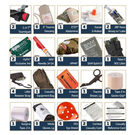 Valor Rescue Kit North American Rescue - KIT CCR-WARRIOR AID AND LITTER Black กระเป๋าปฐม ...