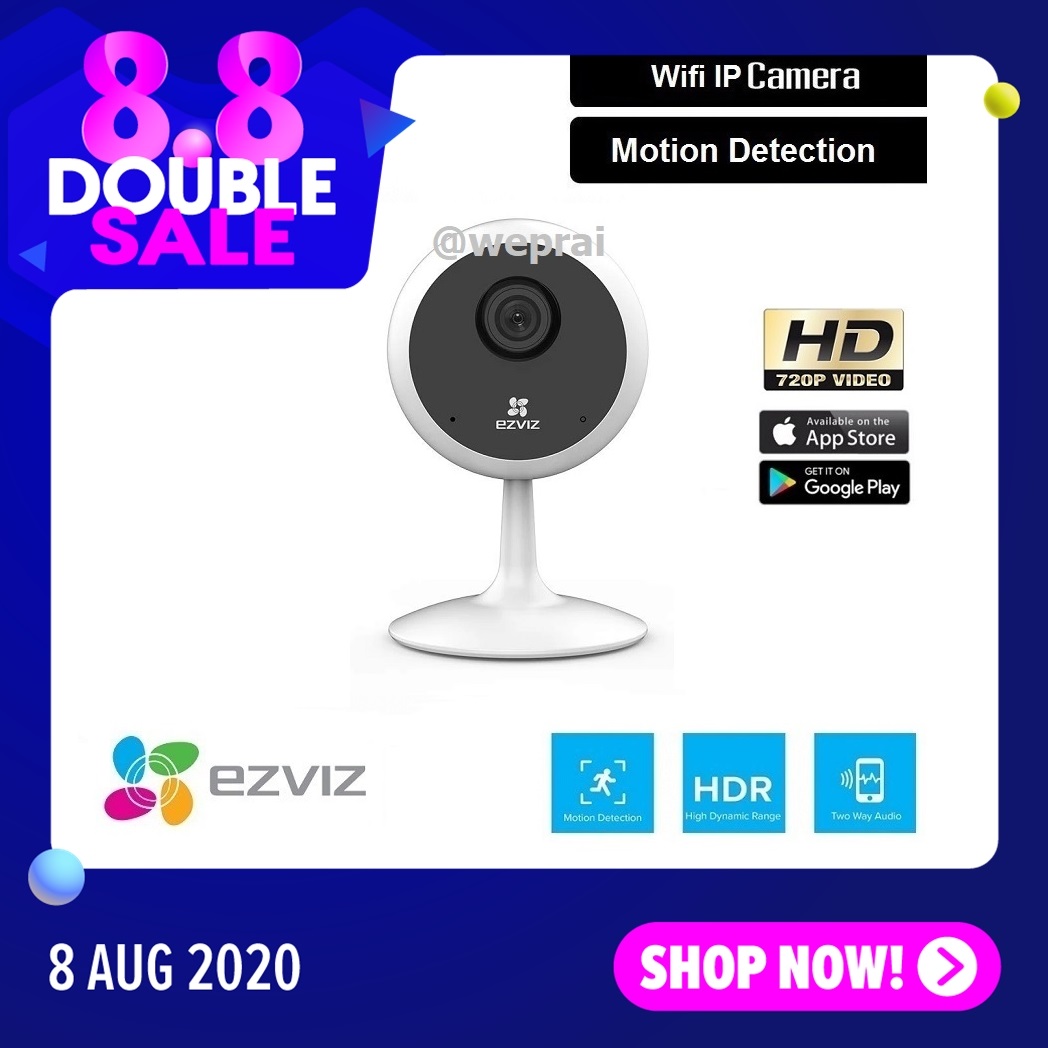 Ezviz กล้องวงจรปิด รุ่น C1C HD Indoor Wi-Fi IP Cam Night Vision WiFi ( 720p )