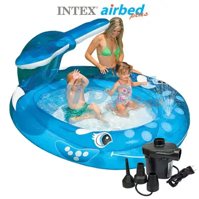 Intex Whale Spray Pool 2.08x1.63x0.99 m no.57435 + Elec. Air Pump