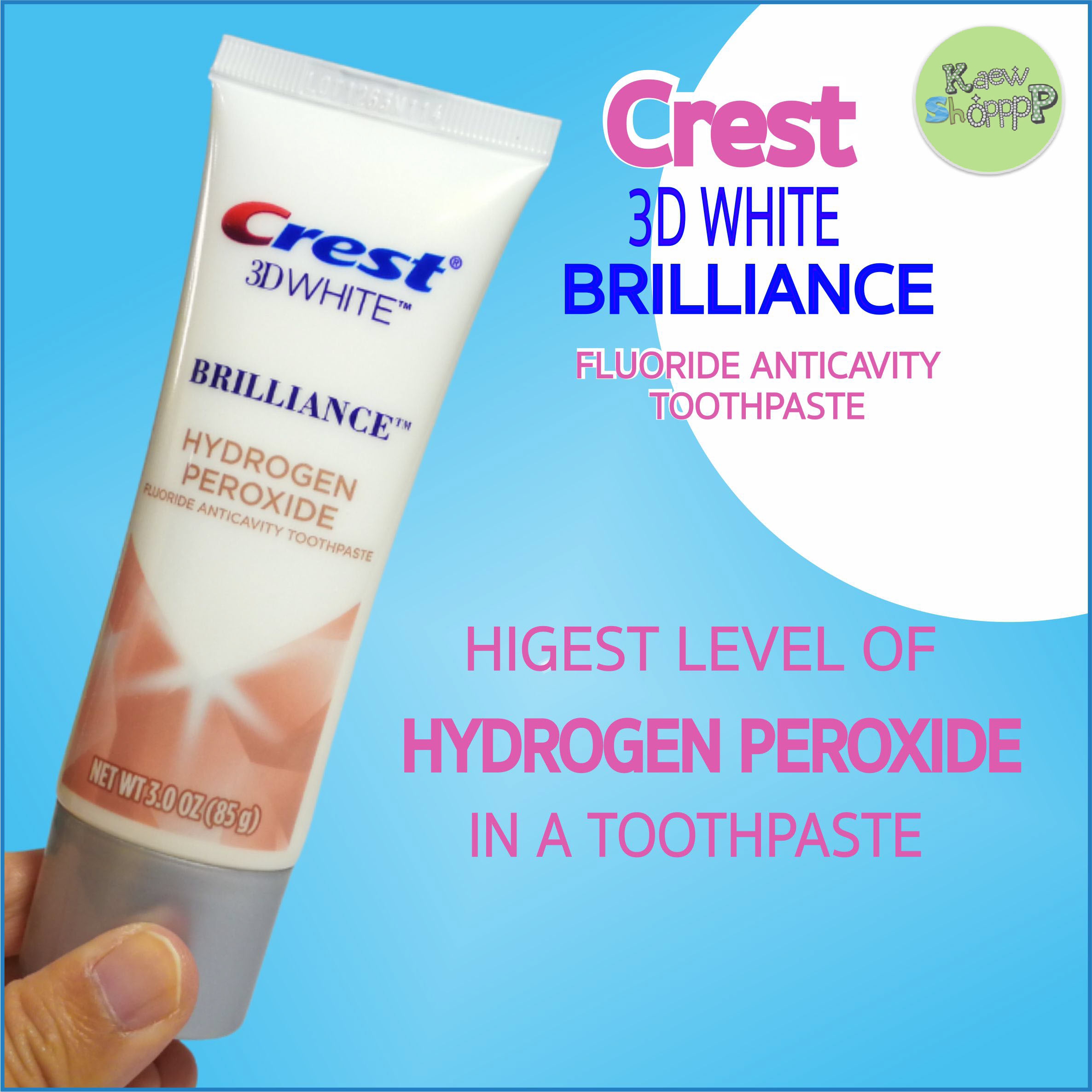 [Exp Feb 2024] Crest ยาสีฟัน 3D White Brilliance 4 Hydrogen Peroxide
