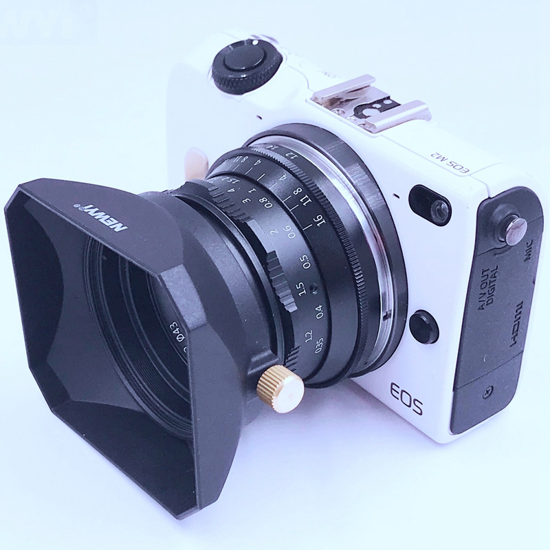 NEWYI Square Shape Lens Hood for Fuji Nikon Mini Single Camera