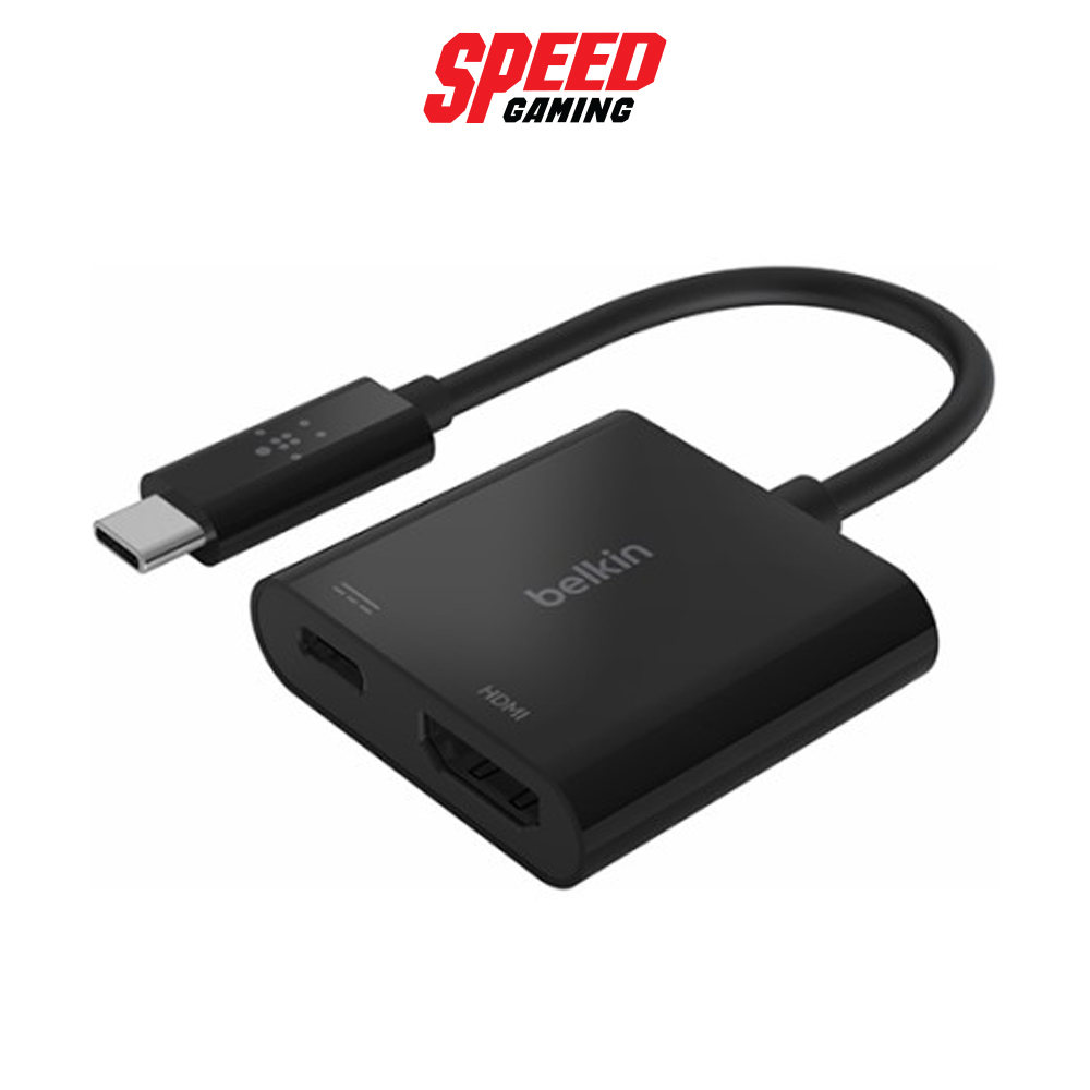 USBC TO HDMI ADAPTER (อแดปเตอร์หัวแปลง) BELKINAVC002BTBK Power Pass