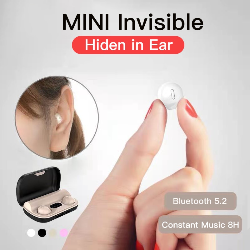Invisible Earphones Bluetooth 5.2 Wireless Sleeping Earbuds Hidden