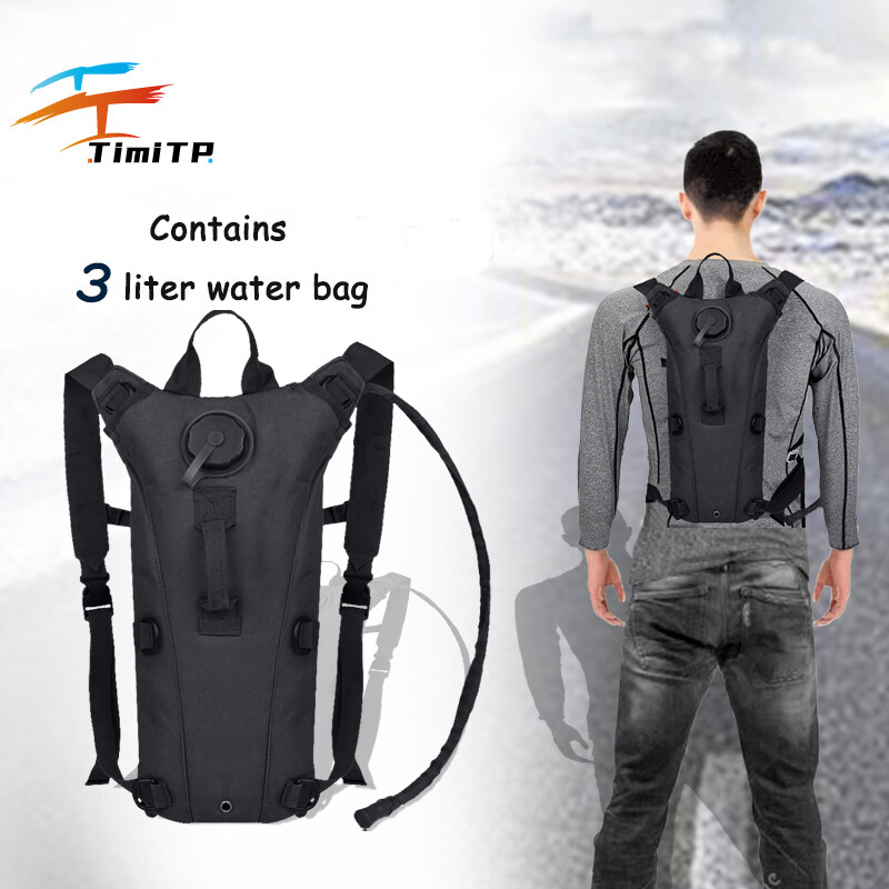 กระเป๋าเป้น้ำ เป้น้ำ 3L กระเป๋าใส่น้ำ กระเป๋ากระเป๋าเป้สะพายหลังยุทธวิธี เป้น้ำ สะพายหลัง สีดำ