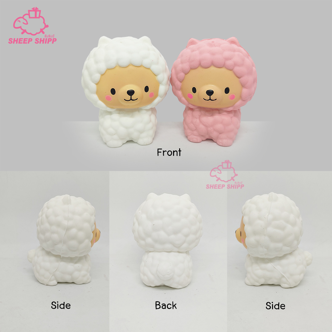 สกุชชี่ตุ๊กตารูปแกะ (1 ตัว) ขนาด 12x10cm สกุชี่ แกะน้อย นุ่มนิ่ม บีบขยำ ...