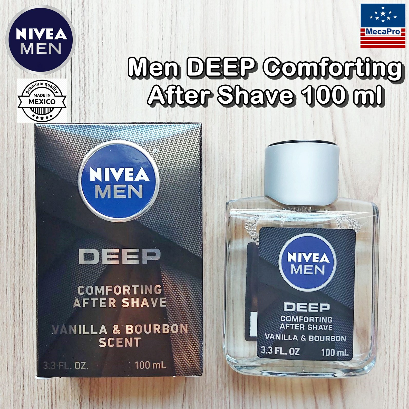 NIVEA® Men DEEP Comforting After Shave 100 ml นีเวีย สำหรับผู้ชาย ผลิตภัณฑ์บำรุงผิวหน้า หลังการโกนหนวด