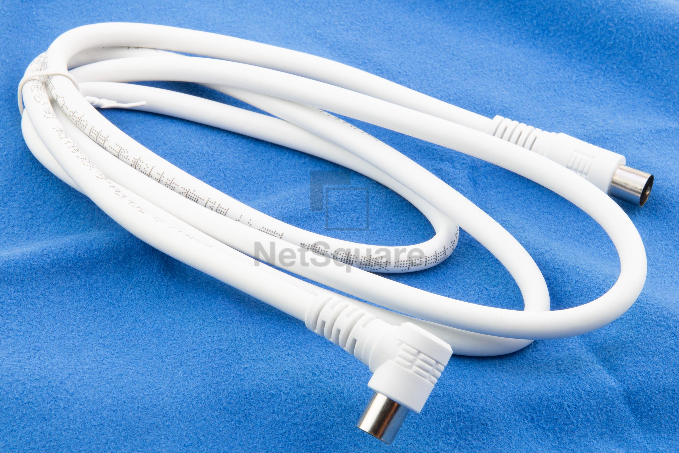 TV Coaxial RF Cable สายอากาศทีวี สีขาว 1.5m/3m/5m - NetSquare - ThaiPick