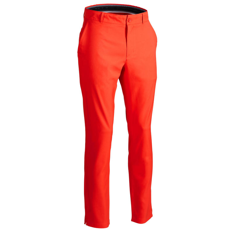 กางเกงกอล์ฟขายาวในสภาพอากาศอบอุ่นสำหรับผู้ชายรุ่น 900 (สีแดง)รองเท้าและเสื้อผ้าสำหรับผู้ชาย