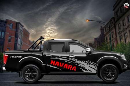 สติ๊กเกอร์ สติ๊กเกอร์แต่ง ลายโคลนหน้า D1 Sticker โลโก้ NAVARA สีดำ-โคลนสีดำ สติ๊กเกอร์สำหรับรถ 4ประตู สติ๊กเกอร์ ติดข้าง สติ๊กเกอร์ติดรถยนต์ ติดรถกระบะ สติ๊กเกอร์งานPVC สติ๊กเกอร์เกรด A ติดทน ส่งไว (1ชุด 2ข้าง)