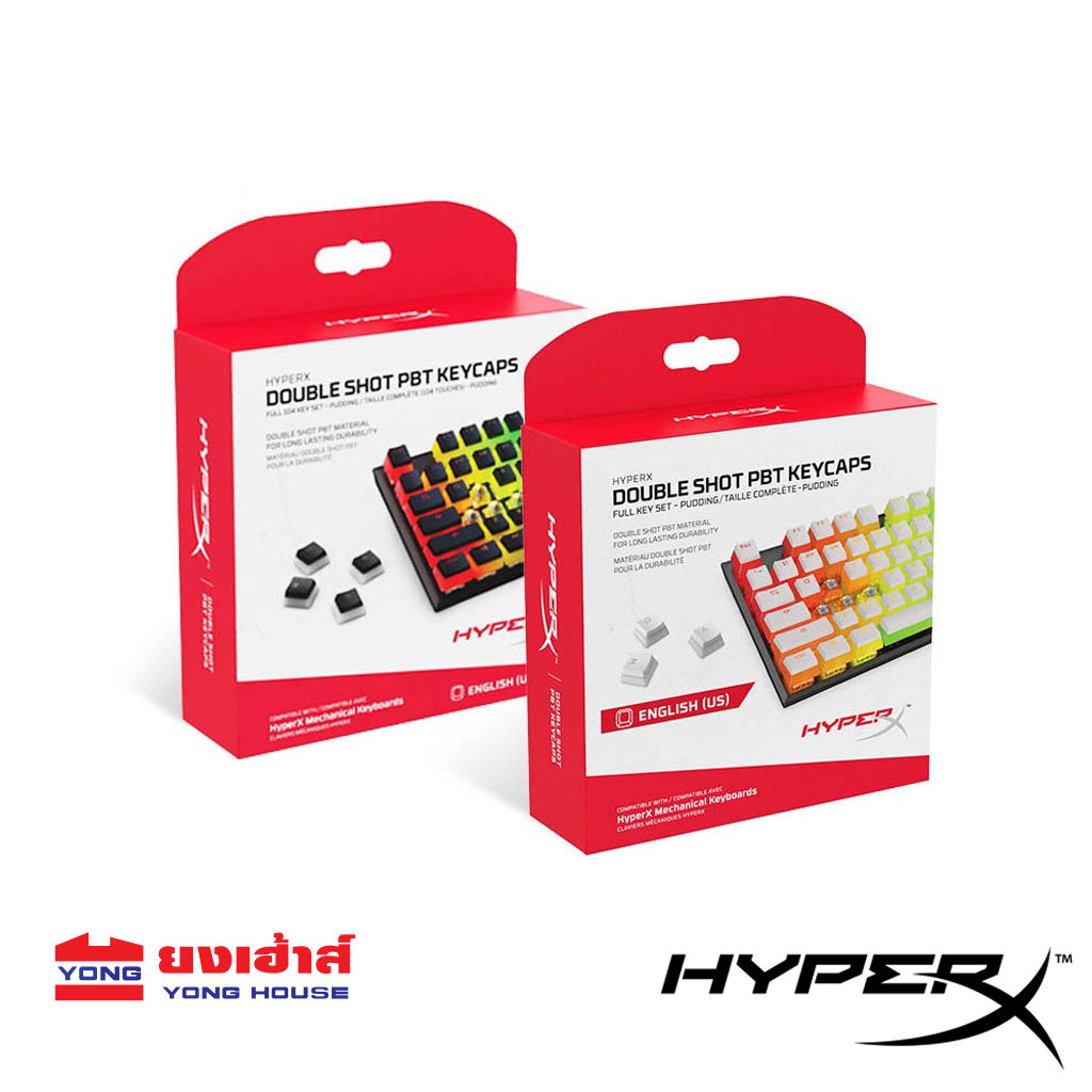 HyperX Double Shot PBT Keycaps Full Key Set Pudding คีย์แคป