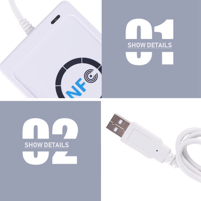 USB NFC Card Reader Writer ACR122U-A9 China Contactless RFID Card Reader Windows Wireless NFC Reader