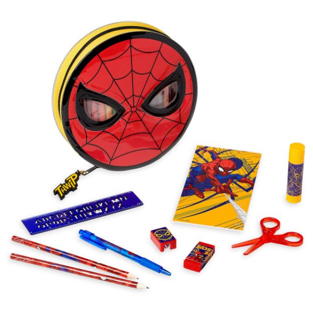 Spider-Man Zip-Up Stationery Kit -- เซตกระเป๋า เครื่องเขียน สี และอุปกรณ์ ลายสไปเดอร์แมน สินค้านำเข้าจาก Disney USA 
