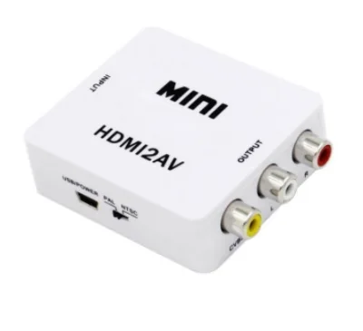 แปลงสัญญาณ ตัวแปลงสัญญาณ HDMI 2 AV กล่องแปลง HDMI เป็น AV (RCA) หัวแปลง HDMI เป็น AV ( HDMI to AV converter)
