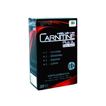 Carnitine Plus 3L คาร์นิทีน พลัส 3 แอล สูตรเร่งเบิร์น Extra Burnt 30 Tab 1กล่อง ส่งฟรี