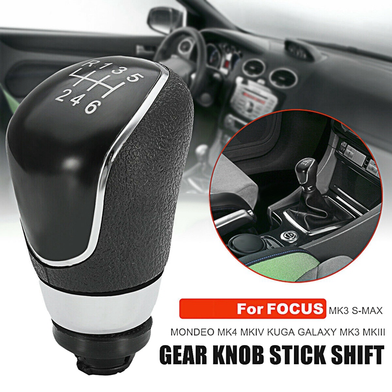 6 Speed Manual Car Gear Shift Knob Shifter Lever for ford Focus 2 MK2 FL MK3 MK4 MK7 Mondeo Kuga Galaxy Fiesta