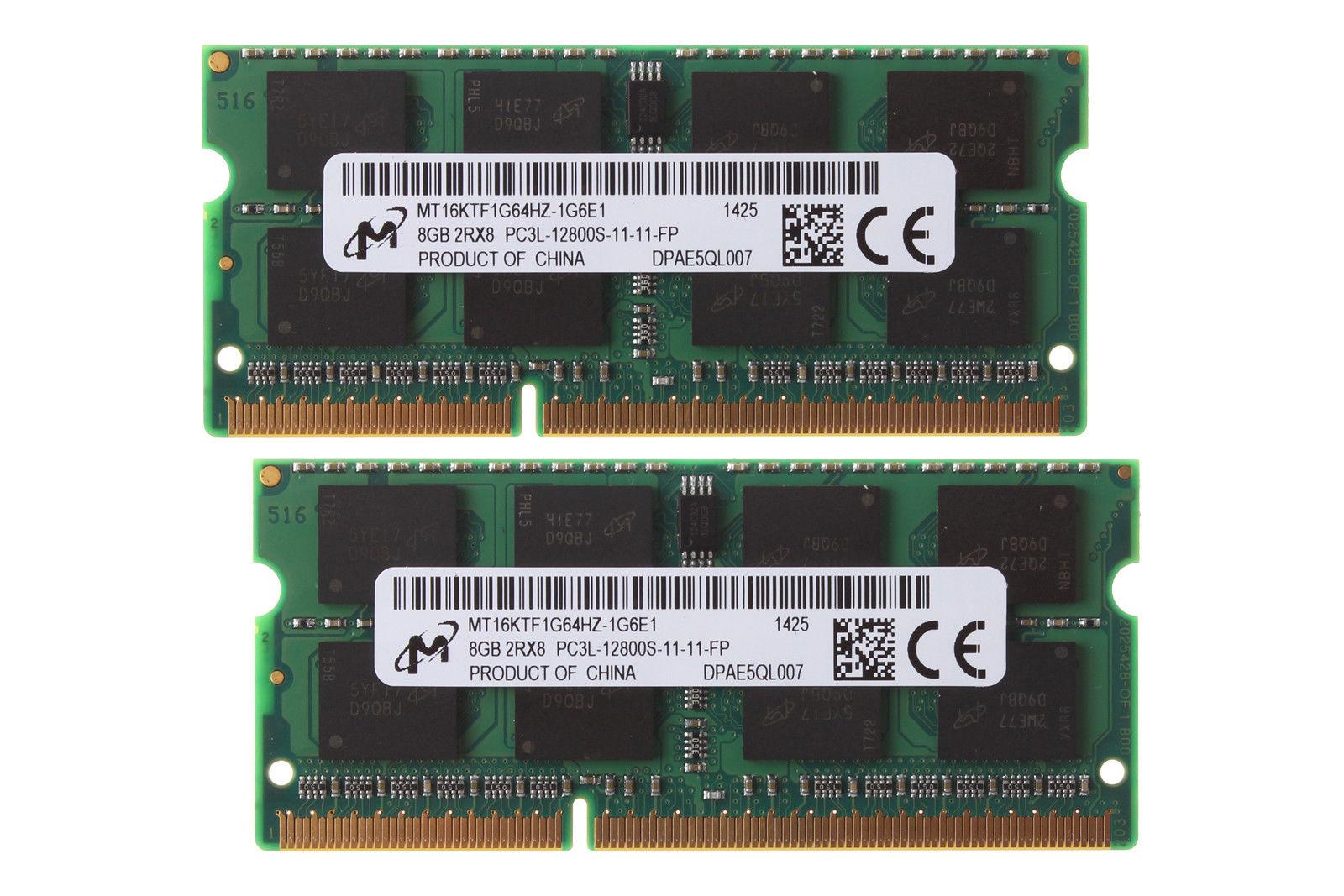 Micron 8GB 2x4GB 1RX8 PC3-8500S DDR3 1066Mhz 1.5V 204Pin SO-DIMM Notebook Memory