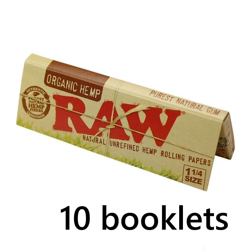 กระดาษโรล RAW Organic Hemp 1 ¼ size Rolling Paper (10 ตลับ)