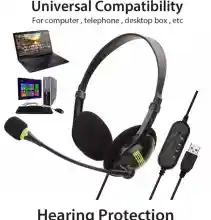 ภาพขนาดย่อของภาพหน้าปกสินค้าBEATY Original Over-The-Ear Headphones USB Headset With Microphone Noise Cancelling Computer PC Headset Lightweight Wired Headphones For PC/Laptop/Mac/Computer จากร้าน B BEATY บน Lazada