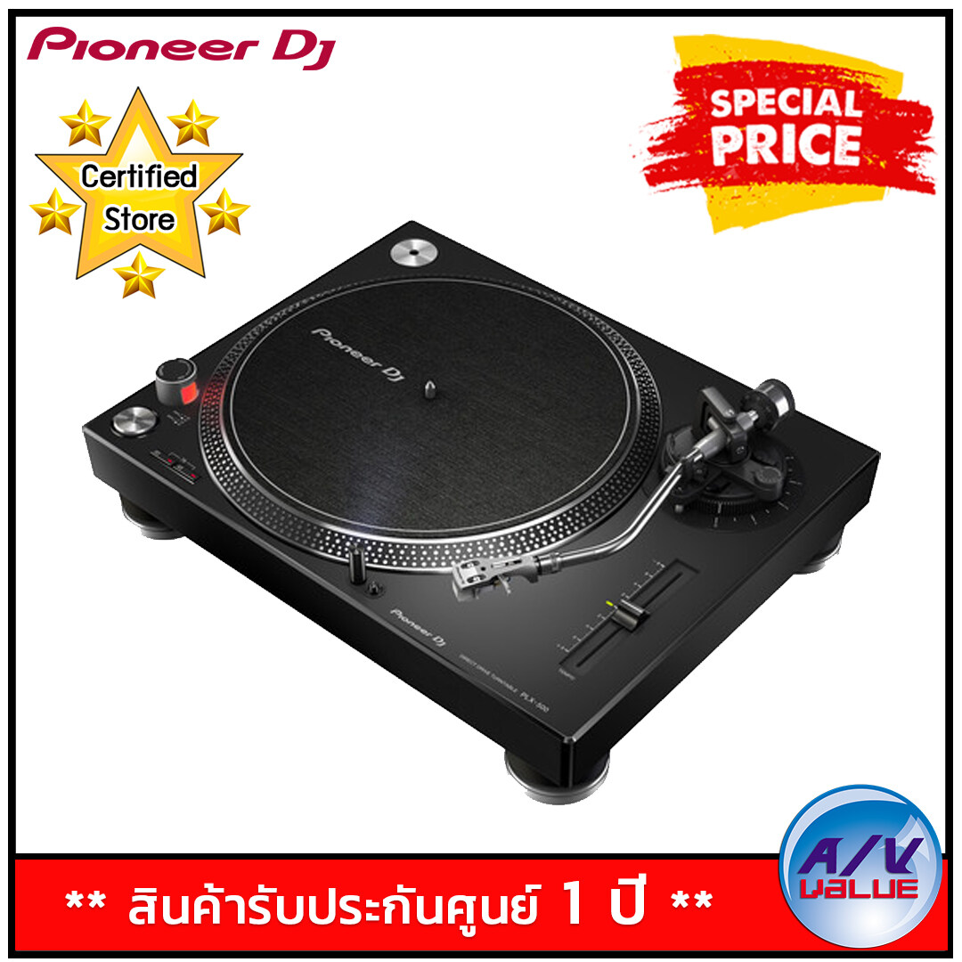 Pioneer DJ รุ่น PLX-500-K High-Torque Direct-Drive Turntable - Black * ลงทะเบียนรับของแถม Free ฟรี * By AV Value