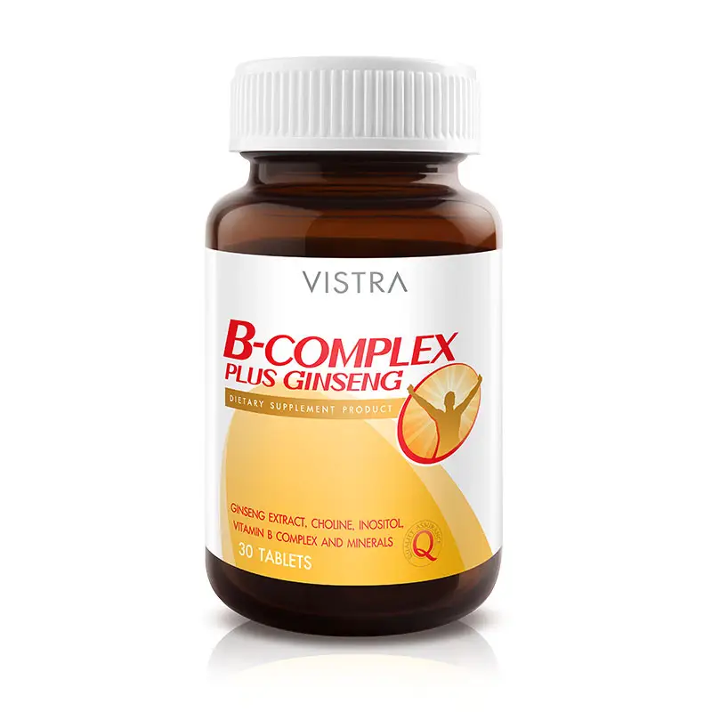 ภาพสินค้าVistra B complex plus ginseng (30เม็ด) วิสทร้า วิตามินบี รวม ผสมโสม จากร้าน B-FIT & WELL บน Lazada ภาพที่ 1