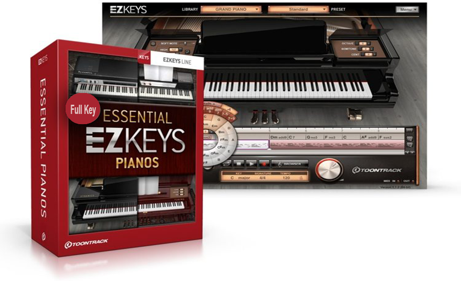 EZkeys Toontrack เครื่องมือแต่งเพลง VST 32/64 Bit เปียโนเสียงเสมือนจริงที่สุด (มีวิธีติดตั้งให้)บรรจุในแฟรตไดร์ 8 Gb.