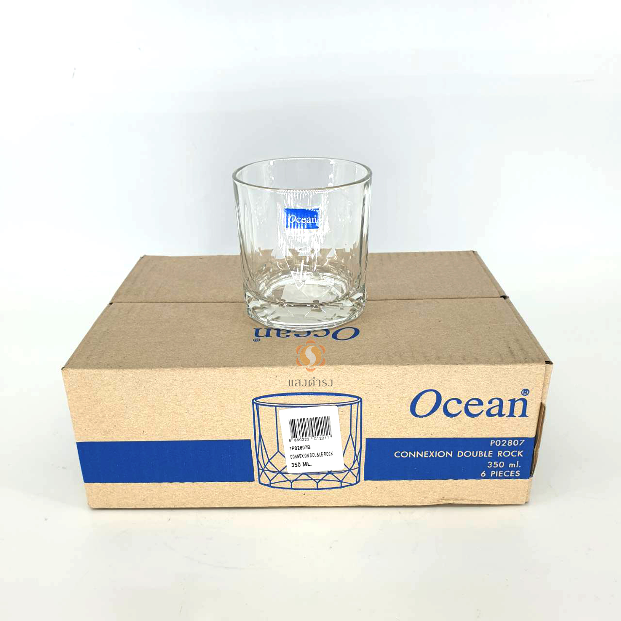 Ocean แก้ว Connexion Double Rock P02807 แก้วโอเชี่ยน แก้วเหล้าในผับ แก้วน้ำ ocean 350 ml 12 ออนซ์  แพ็คละ 6 ใบ แข็งแรง ทนทาน เก็บเงินปลายทางได้ มีของพร้