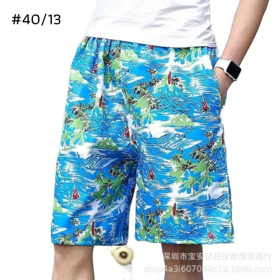 Mei Mei shop กางเกงขาสั้นฤดูร้อน กางเกงขาสั้นผู้ชาย กางเกงขาสั้นชายหาด กางเกงแฟชั่นผู้ชาย กางเกงลำลอง ผ้าบางแห้งเร็ว #40 พร้อมส่ง