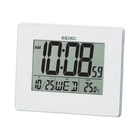 Seiko Mini Digital Clock รุ่น QHL057W - Silver