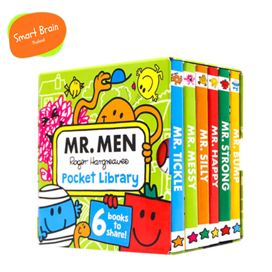 *ส่งทุกวัน* (ลิขสิทธิ์แท้) บอร์ดบุ๊คเล่มเล็ก Mr Men Pocket Library 6 books เหมาะสำหรับเด็กเล็ก 1-4 ปี ขนาด 9x9 cm หนังสือเด็กเล็ก