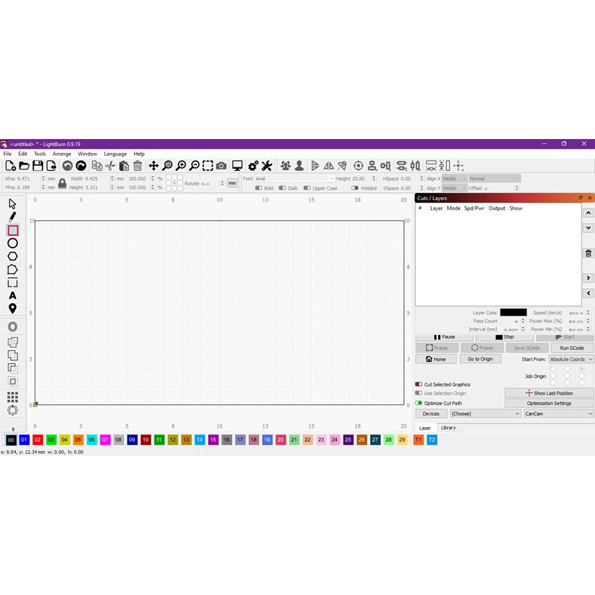 Lightburn โปรแกรมออกแบบกราฟิก สำหรับเครื่องตัดเลเซอร์ [ตัวเต็ม] [ถาวร