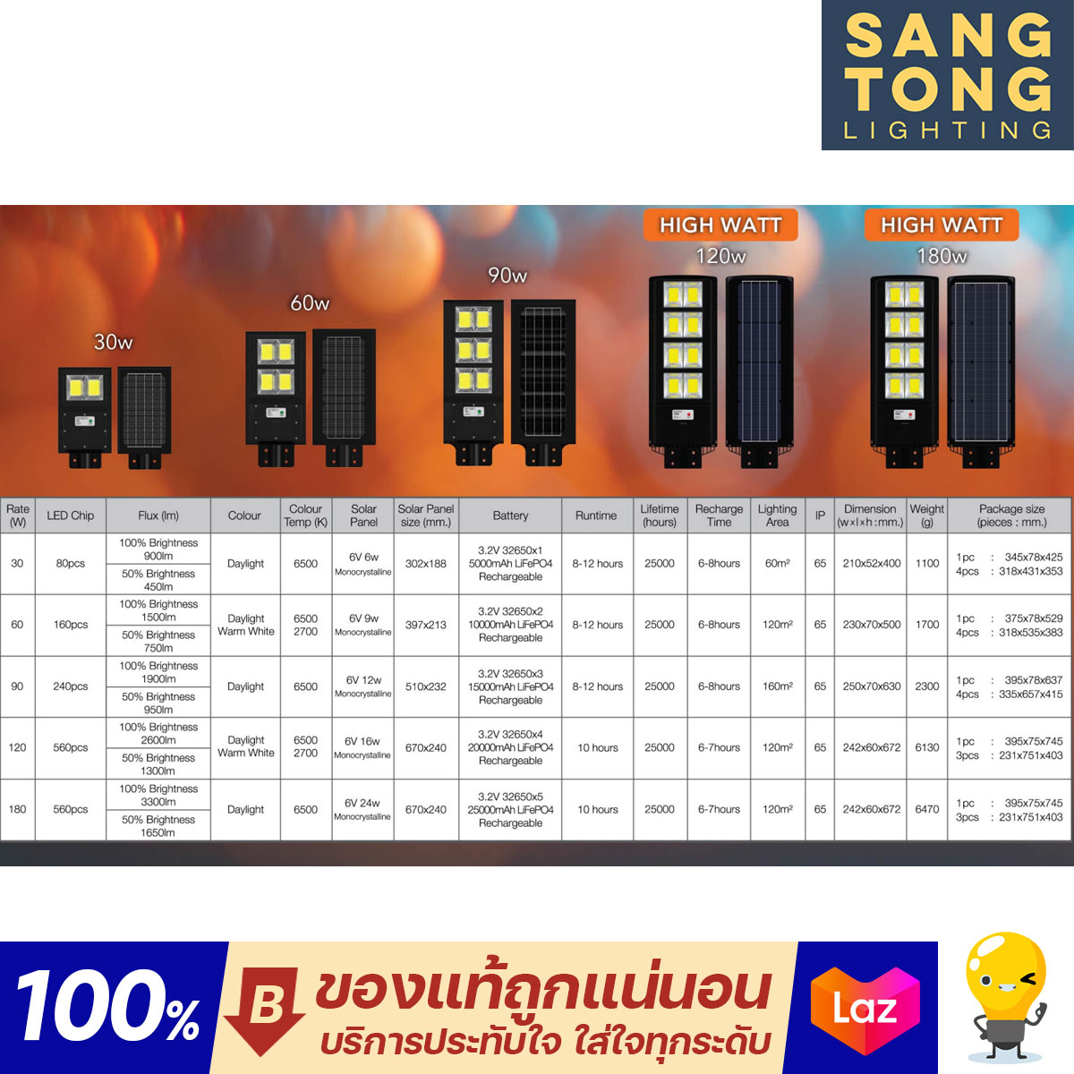 Lamptan LED Solar Streetlight Smart Sensor GENIX 100 