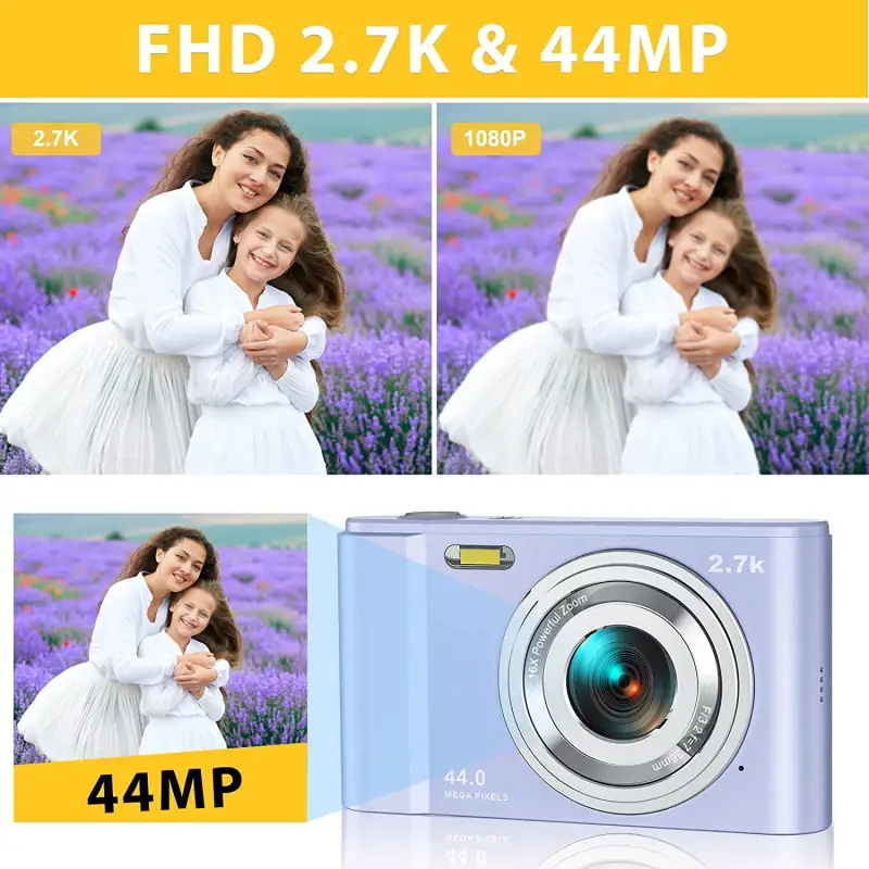 ภาพสินค้ากล้องดิจิตอลซูมดิจิตอล Full HD 44ล้านพิกเซล 16x กล้องถ่ายรูป 4K HD กล้องการ์ดระดับมืออาชีพ vlog กล้องวิดีโอ กล้องวิดีโอความละ( ประกัน +SD Card + ฟิล์ จากร้าน Online Boutique บน Lazada ภาพที่ 10