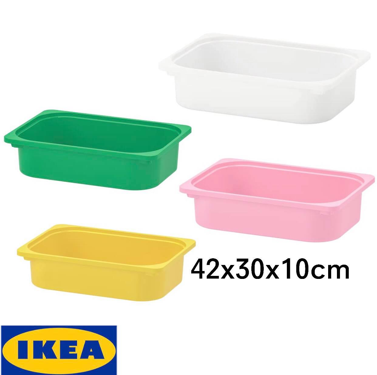 IKEA ของแท้ TROFAST ทรูฟัสท์ กล่องเก็บของ,42x30x10 ซม.***มีหลายสีให้เลือก***