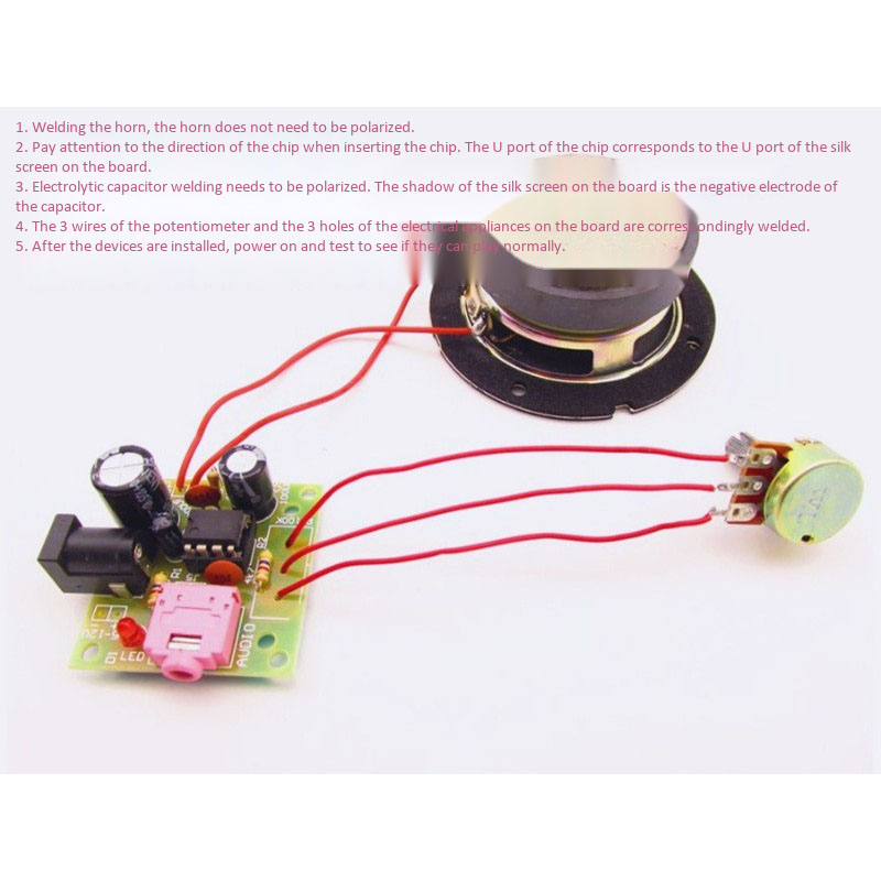 5W Mini Electronic Transparent Speaker Box DIY Kit Sound Amplifier