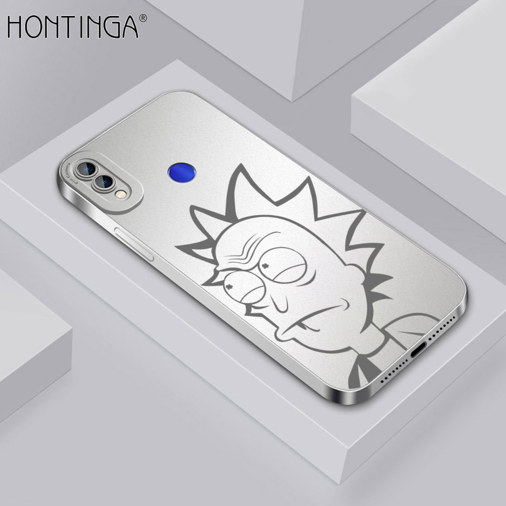 Hontinga Casing Case For Xiaomi Redmi Note 9S Note 9 Pro Note9 Note 8 Pro Note 7 Pro Case New Square Soft Silicone Case Cartoon Crazy Scientist Genius Grandpa Full Cover Camera Protectior Shockproof Rubber Cases Back Cover Phone Casing Softcase