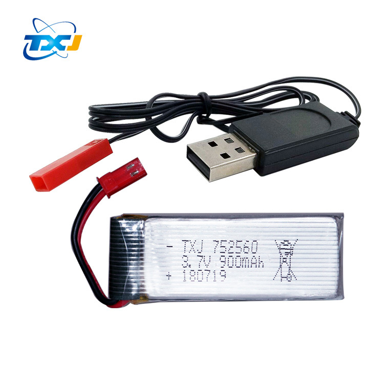 battery 3.7V Aircraft 900MAH 752560 UAV polymer lithium battery kit ...